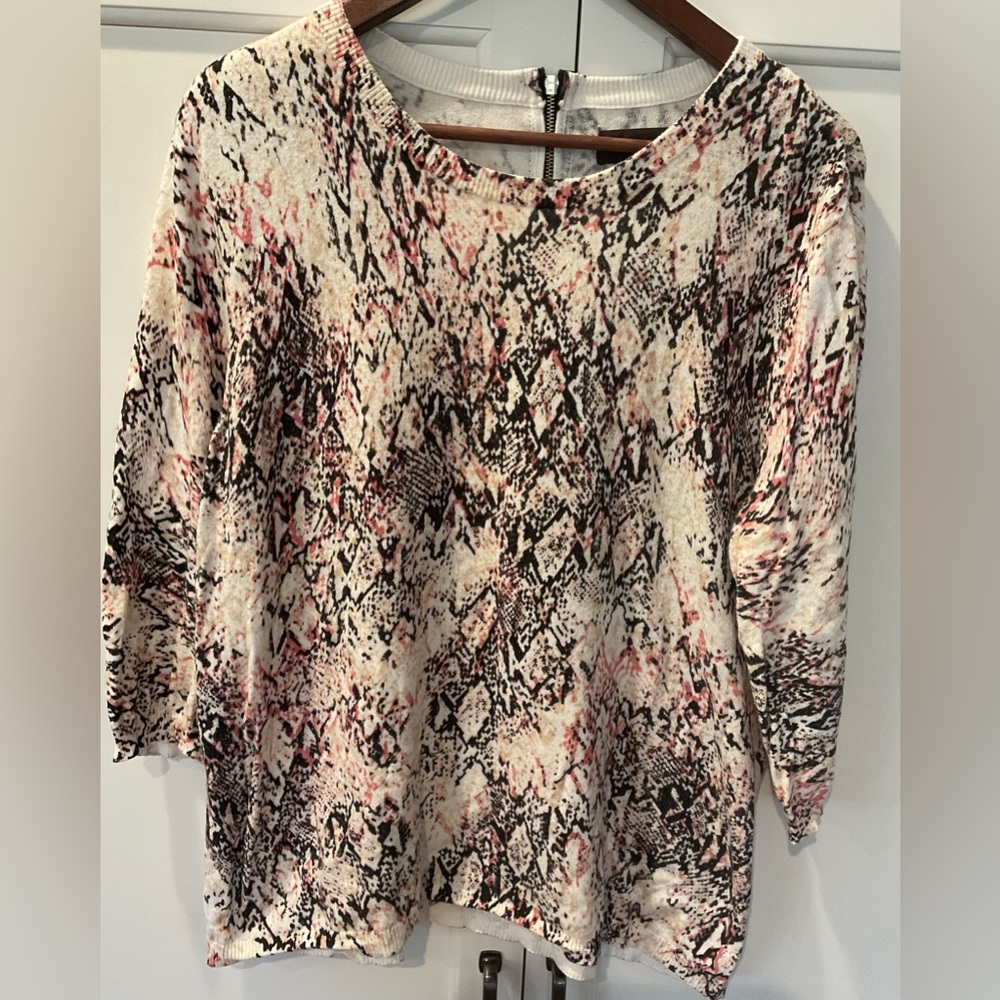 Dana Buchman Knit Sweater Top sz L
